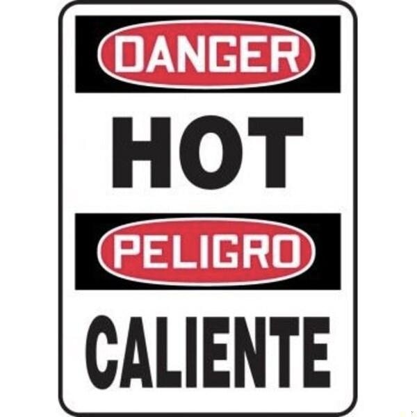 Accuform OSHA DANGER BILINGUAL SAFETY SIGN SBMCPG020XP SBMCPG020XP - main